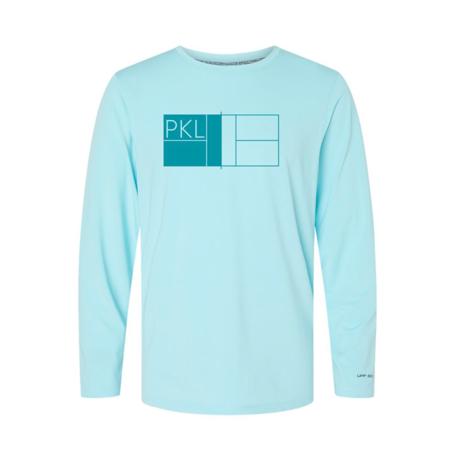 PBPRO UPF 50 Performance Long Sleeve Ombre - Lime, Aqua Blue Medium